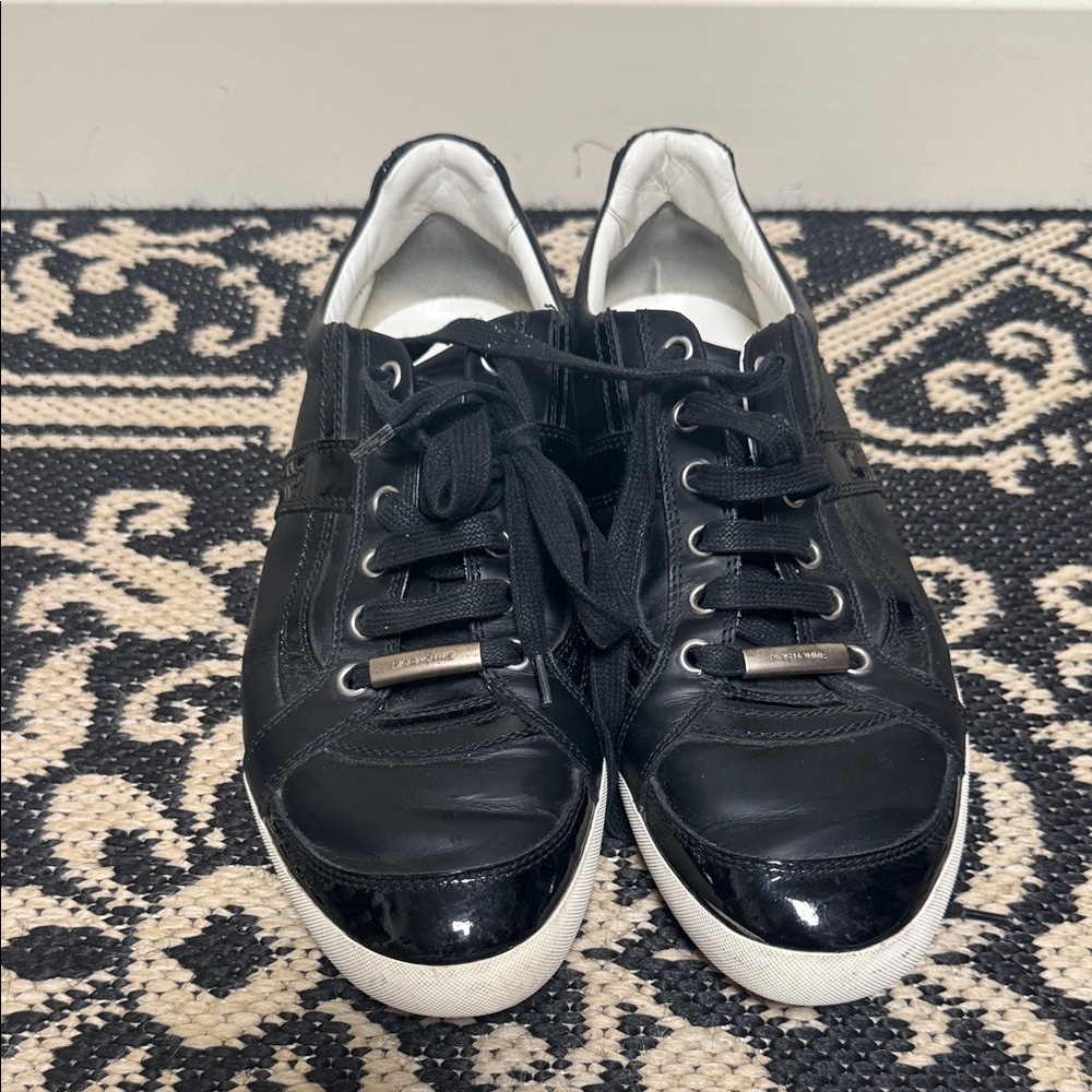 DIOR Black mens leather Sneakers made in Italy 39.5